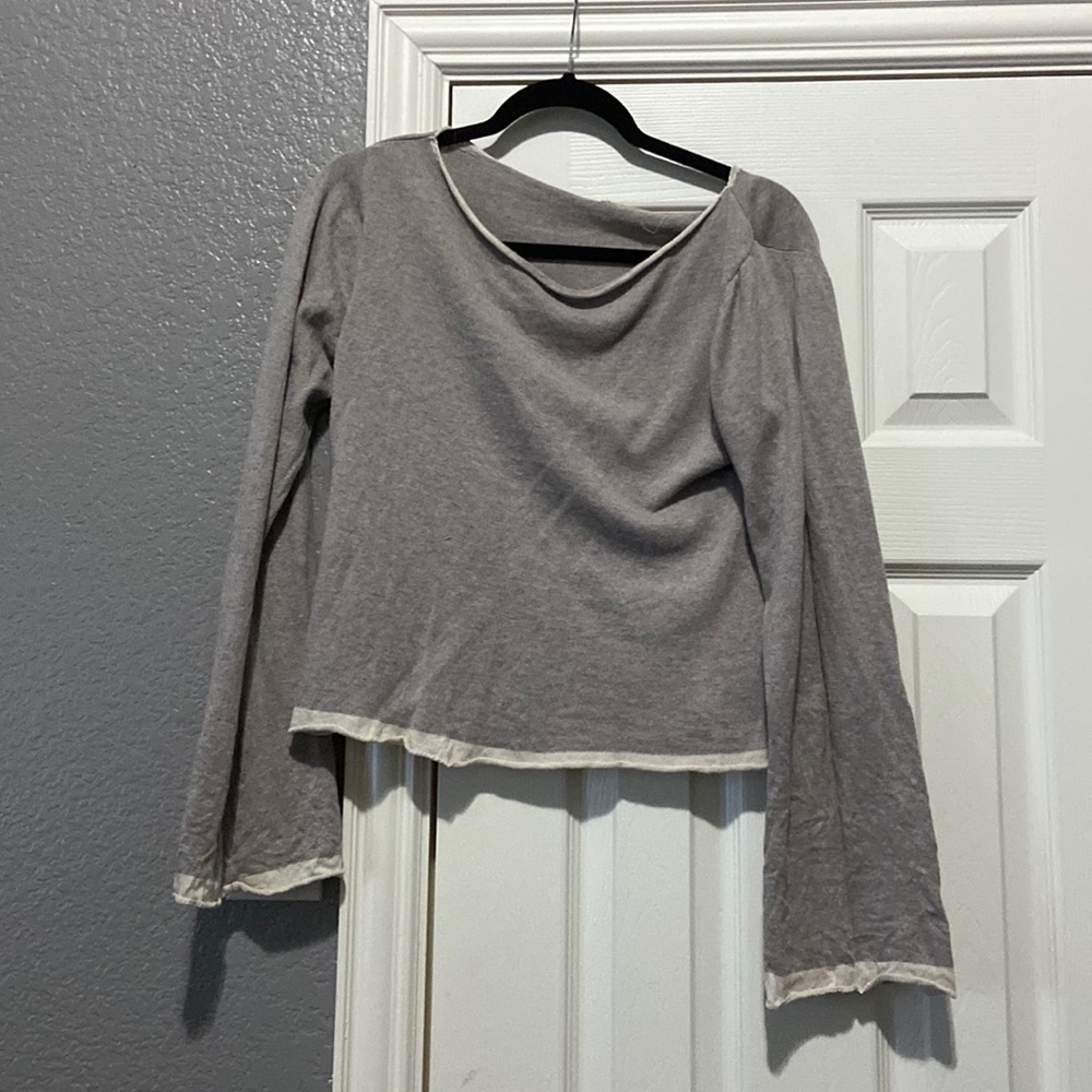 Djerf Avenue Bateau Neck Sweater Creamy Oat Size S